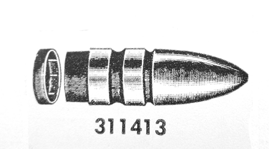 The “Squibb” by another name, Lyman adopted Sam’s original design as 311413. This may be the most widely used cast bullet of any generation.